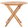 Folding Garden Table 90x75 cm - Solid Acacia Wood | HipoMarket