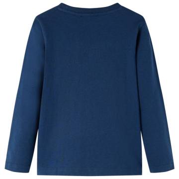 Kids' Long Sleeve Navy Blue T-Shirt - Size 104