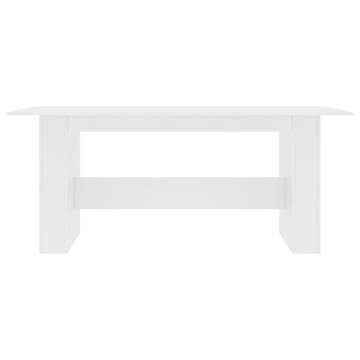 Stunning White Dining Table - 180x90 cm Engineered Wood