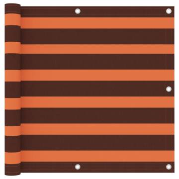 Balcony Screen Orange & Brown 90x300 cm - Hipo Market