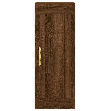 Elegant Brown Oak Highboard - 34.5x34x180 cm Engineered Wood