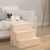 Solid Wood Pine Pet Stair - 40x37.5x35 cm | HipoMarket