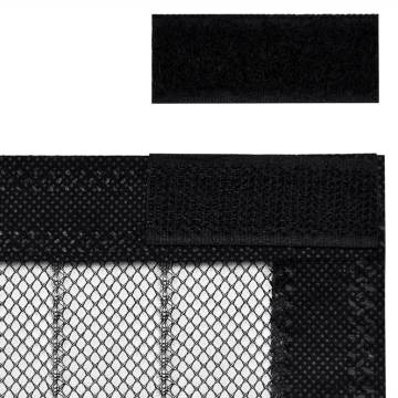 Insect Door Curtains 2 pcs with Magnet Blocks - Black 230x160 cm