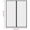 Insect Door Curtains 2 pcs with Magnet Blocks - Black 230x160 cm