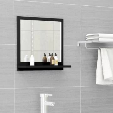 Stylish Black Bathroom Mirror - 40x10.5x37 cm | HipoMarket