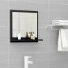 Bathroom Mirror Black 40x10.5x37 cm Engineered Wood Colour black Size 40 x 10.5 x 37 cm Quantity in Package 1 