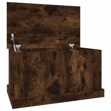 Storage Box Smoked Oak 70x40x38 cm | Durable Engineered Wood