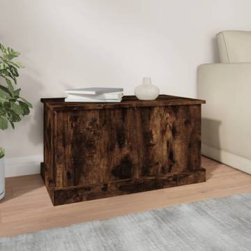 Storage Box Smoked Oak 70x40x38 cm | Durable Engineered Wood