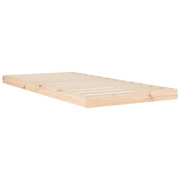 Solid Wood Pine Bed Frame 90x200 cm - Modern & Sturdy