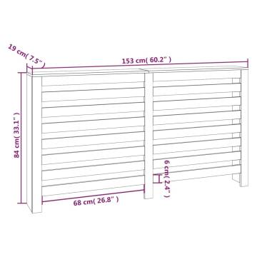 Radiator Cover 153x19x84 cm - Solid Pine Wood Beauty