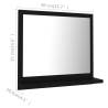 Stylish Black Bathroom Mirror - 40x10.5x37 cm | HipoMarket