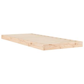 Solid Pine Bed Frame 75x190 cm - Stylish & Sturdy Design