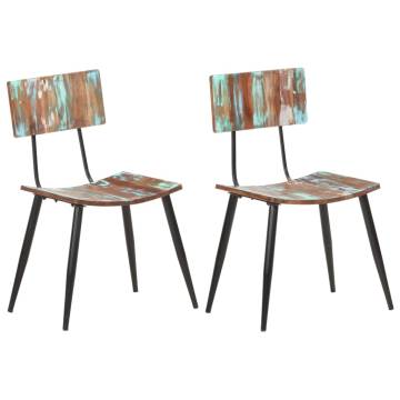 Dining Chairs Set of 2 - Solid Reclaimed Wood | HIPO Market