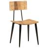 Solid Wood Mango Dining Chairs - 2 pcs Antique Style