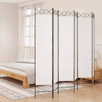 6-Panel Room Divider White - Versatile & Durable | Hipomarket