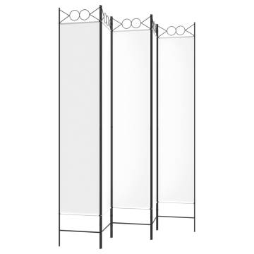 5-Panel Room Divider White 200x220 cm - Stylish Privacy Solution