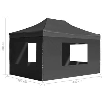 Professional Folding Party Tent 4.5x3m Anthracite | HipoMarket