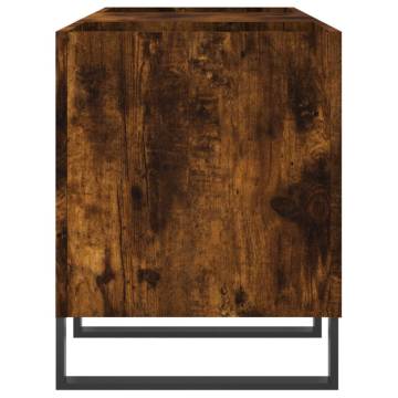 Elegant Smoked Oak Record Cabinet - 121x38x48 cm | HipoMarket