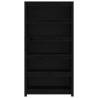 Book Cabinet Black 80x35x154 cm - Solid Wood Pine Storage