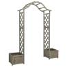 Garden Pergola with Planter Grey Solid Firwood Colour grey Quantity in Package 1 