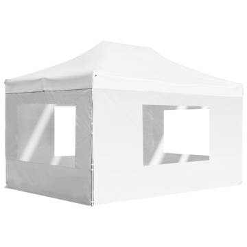 Professional Folding Party Tent 4.5x3m - White Aluminum Shelter