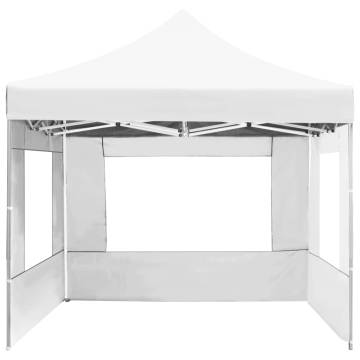 Professional Folding Party Tent 4.5x3m - White Aluminum Shelter