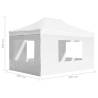 Professional Folding Party Tent 4.5x3m - White Aluminum Shelter