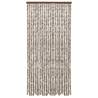 Insect Curtain Taupe & White 100x220 cm - Chenille Design