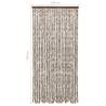 Insect Curtain Taupe & White 100x220 cm - Chenille Design