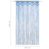 Macrame Curtain Blue 140x240 cm Cotton - Stylish Decor