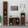 3 Piece Bathroom Furniture Set Brown Oak Engineered Wood Colour brown oak Number of 3 