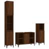 3 Piece Bathroom Furniture Set - Brown Oak & Engineered Wood