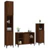 3 Piece Bathroom Furniture Set - Brown Oak & Engineered Wood