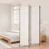 4-Panel Room Divider White 200x220 cm Fabric Colour white Size 200 x 220 cm Number of 1 Number_of_Panels 4 