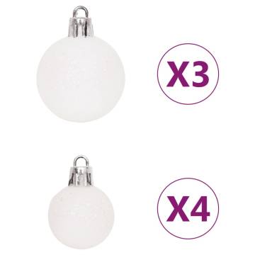 65 Piece Christmas Bauble Set - Pink, Red & White | Hipo Market