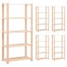 5-Tier Storage Racks 5 pcs 80x38x170 cm Solid Pinewood 250 kg Quantity in Package 1 Amount 5 