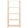 5-Tier Pinewood Storage Racks - 80x38x170 cm - 5 pcs