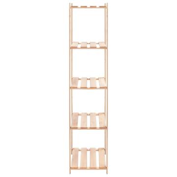 5-Tier Pinewood Storage Racks - 80x38x170 cm - 5 pcs