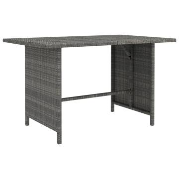 Grey Garden Dining Table 110x70 cm - Stylish & Durable