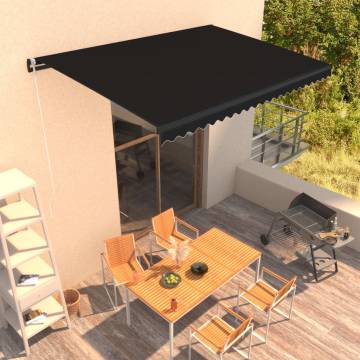 Manual Retractable Awning 450x300 cm Anthracite - Hipomarket