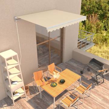 Manual Retractable Awning 300x250 cm - Cream | HipoMarket