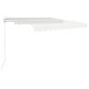 Manual Retractable Awning 300x250 cm - Cream | HipoMarket