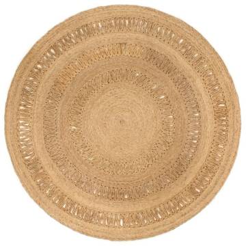 Hand-Braided Jute Area Rug - 180 cm Round | HipoMarket