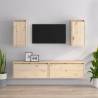 TV Cabinets 4 pcs Solid Wood Pine Colour natural Quantity in Package 4 