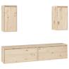 Elegant 4-Piece Solid Wood Pine TV Cabinets | HipoMarket