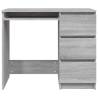 Elegant Grey Sonoma Desk - 90x45x76 cm Engineered Wood