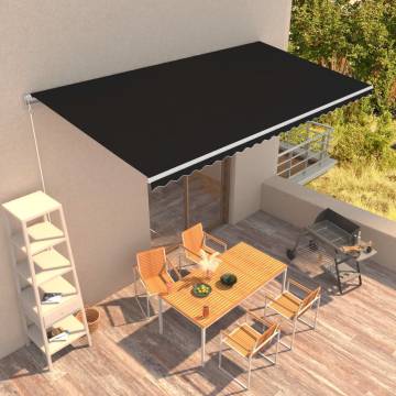 Manual Retractable Awning 600x300 cm Anthracite - Hipomarket