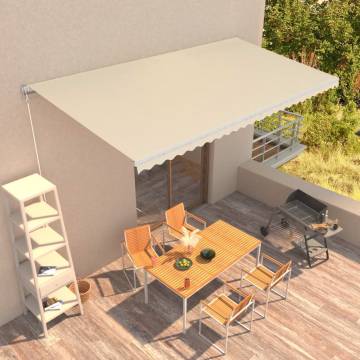 Cream Manual Retractable Awning 600x300 cm | HipoMarket