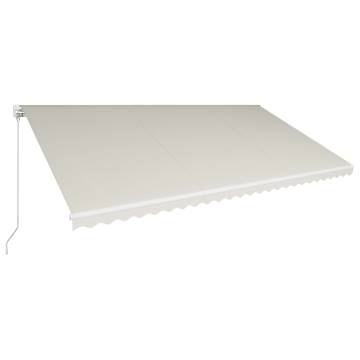 Cream Manual Retractable Awning 600x300 cm | HipoMarket