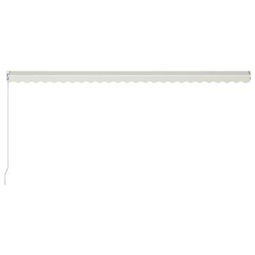 Cream Manual Retractable Awning 600x300 cm | HipoMarket